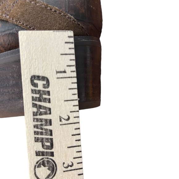 Ugg Esplande Croco java leather tall boots 8.5 - Picture 3 of 11